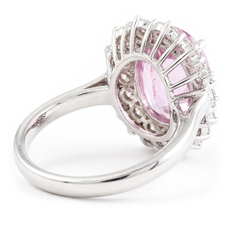 Bague de Fiançailles En Pierre Gemme Kunzite