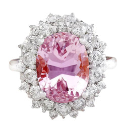 Bague de Fiançailles En Pierre Gemme Kunzite