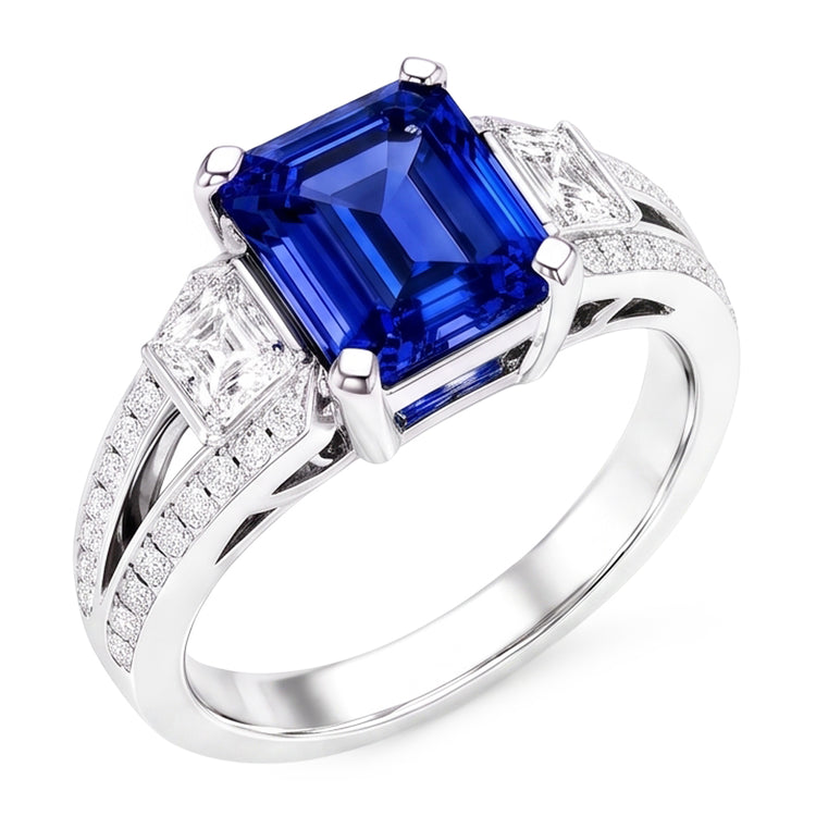 Bague de Fiançailles En Pierres Précieuses Du Sri Lanka