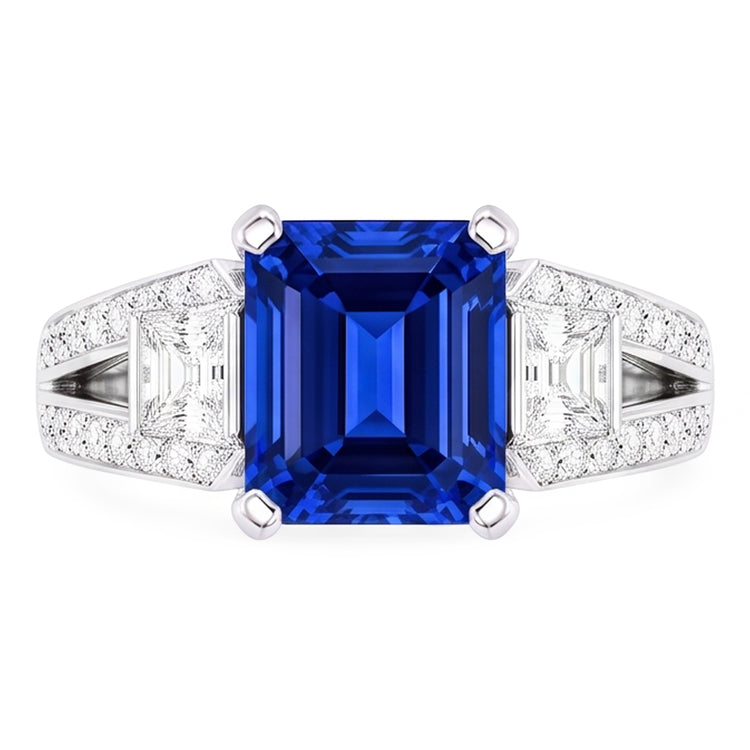 Bague de Fiançailles En Pierres Précieuses Du Sri Lanka