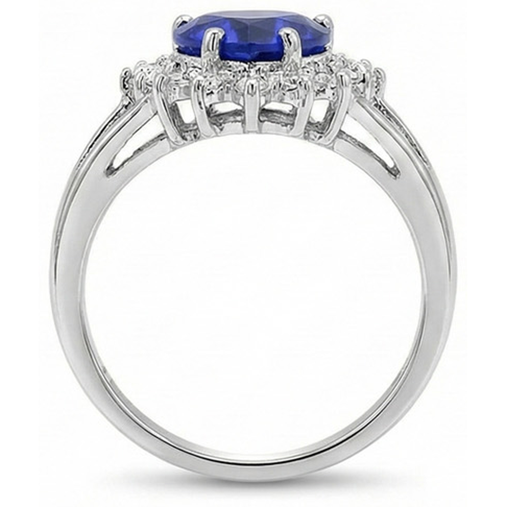 naturel diamant 7carats bague sur blanc