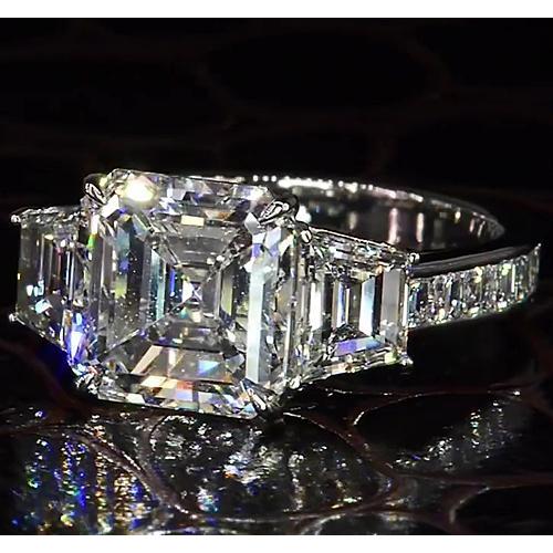 Bague de Fiançailles Glamorous 6ct Asscher Authentique Diamond