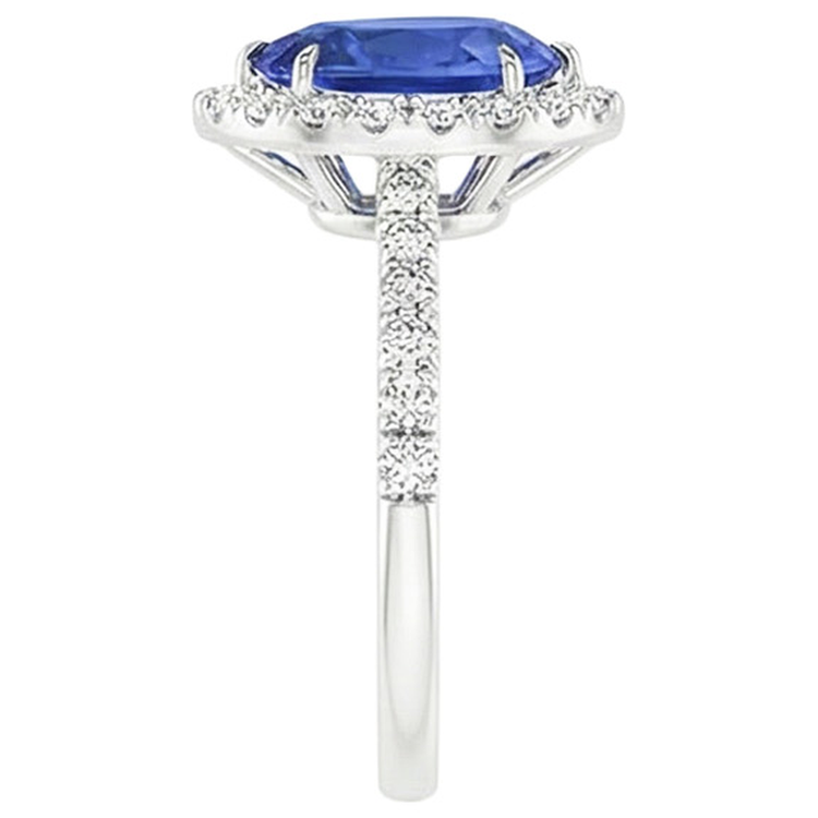 naturel pear diamant 3.50carats bague sur blanc