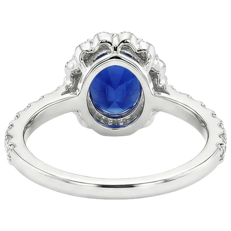 naturel oval diamant 5.50carats bague angle de côté