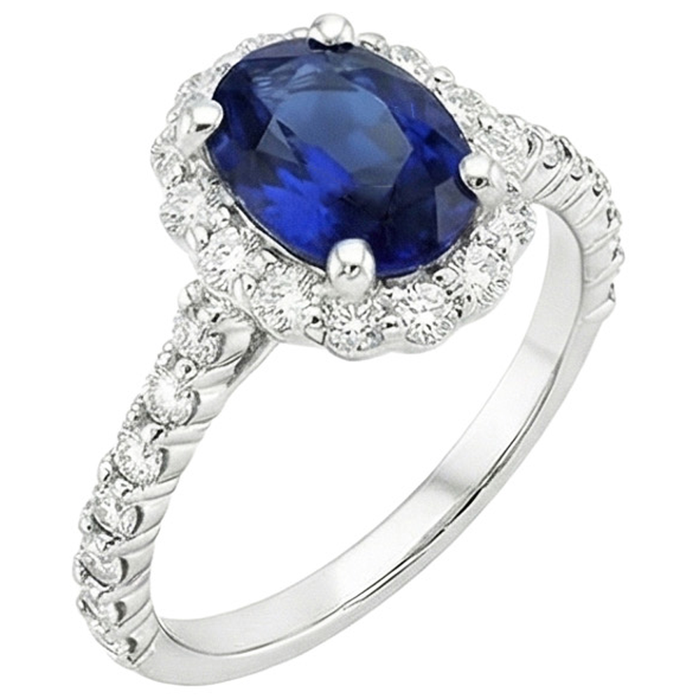 naturel oval diamant 5.50carats bague détail rapproché