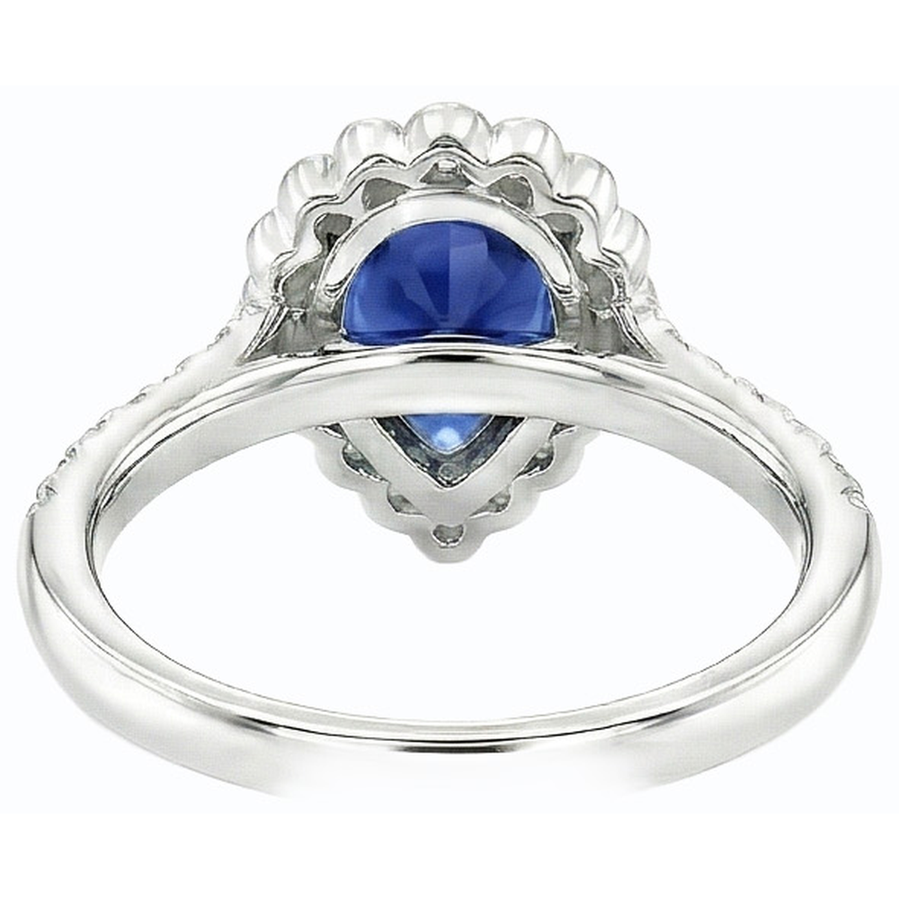 naturel pear diamant 3.50carats bague vue de dessus