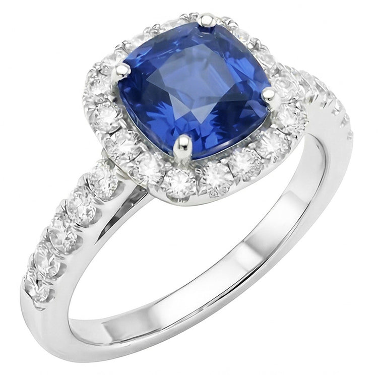 naturel round diamant 3.50carats bague vue de face