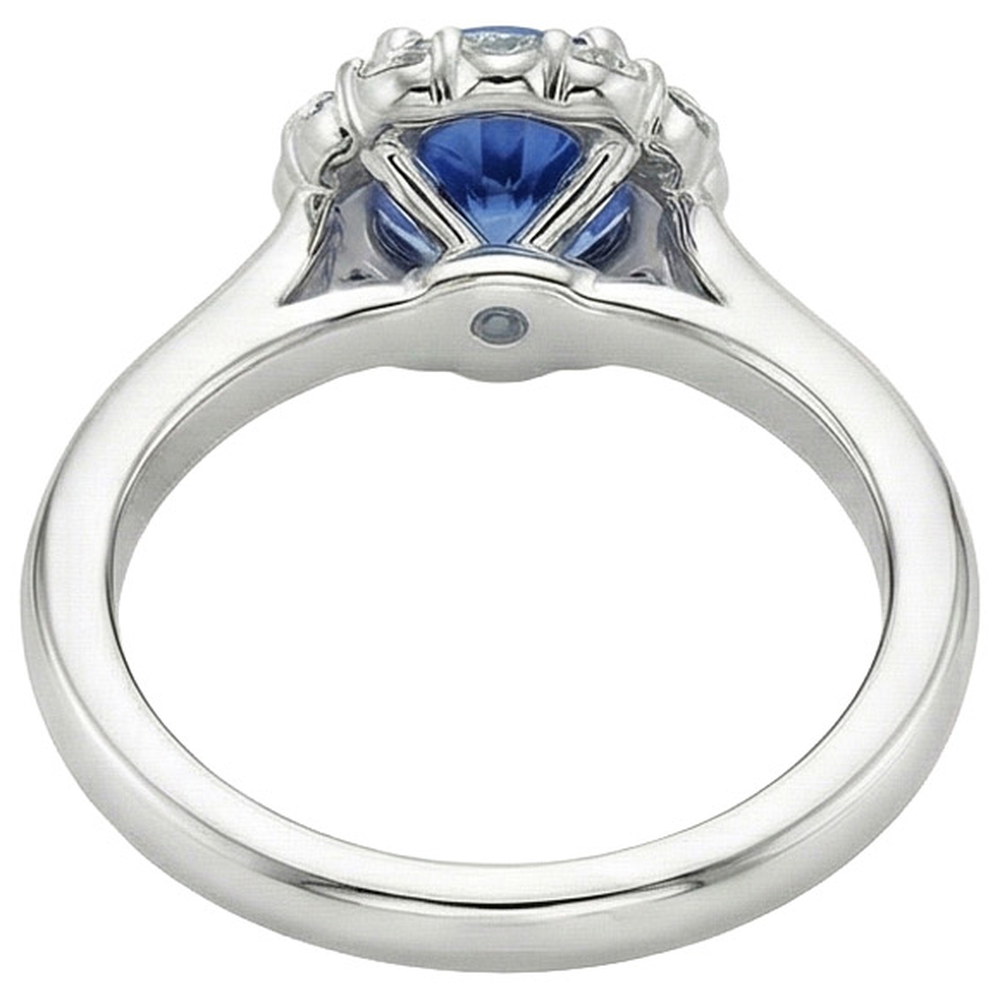 naturel round diamant 3.35carats bague vue de profil