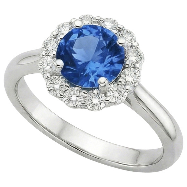 naturel round diamant 3.35carats bague détail rapproché