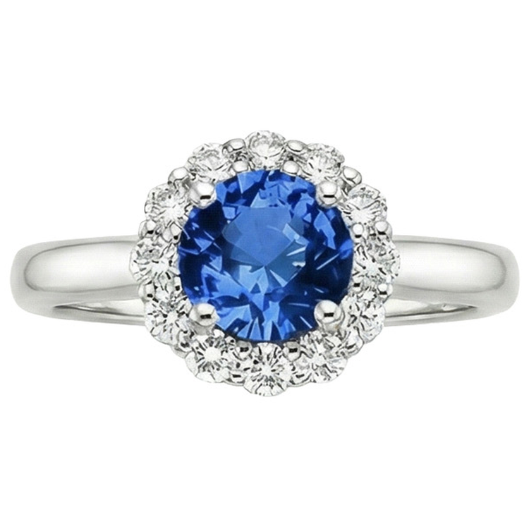 naturel round diamant 3.35carats bague angle de côté