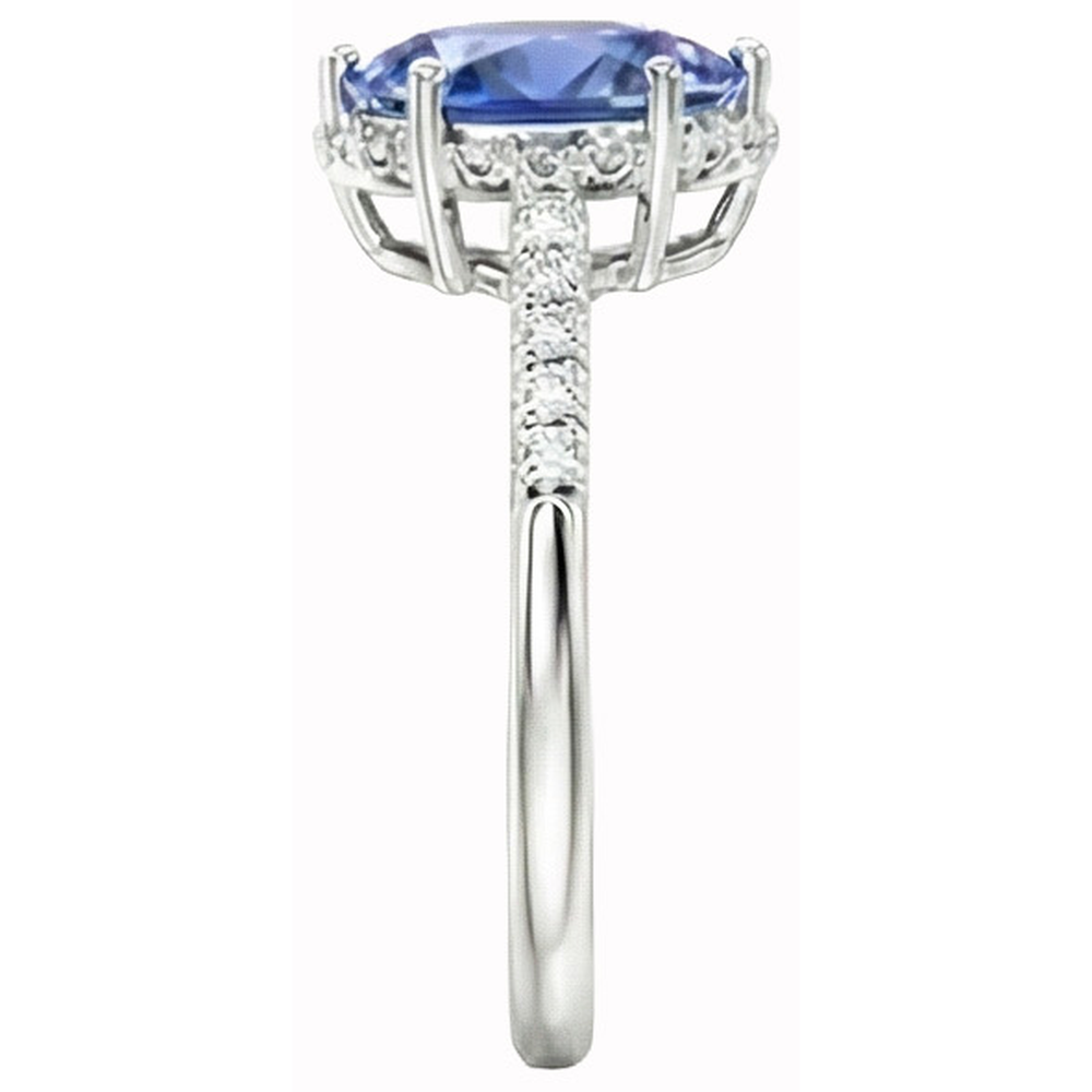 naturel pear diamant 4carats bague vue de dessus
