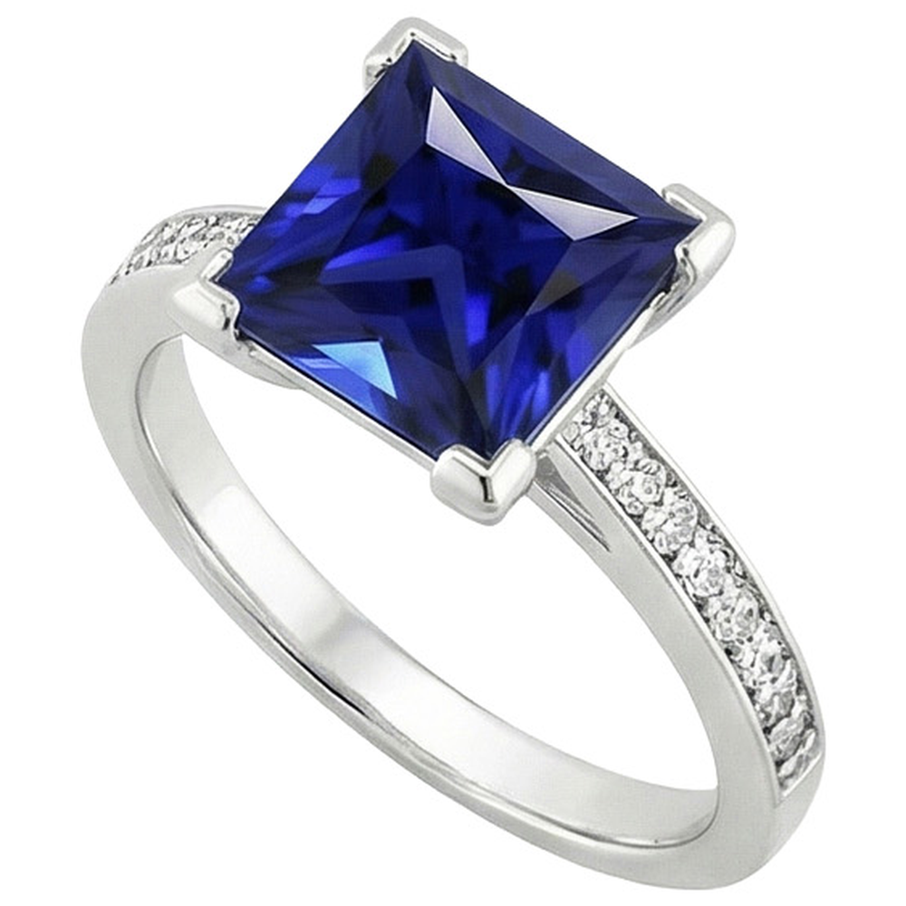 naturel diamant 4carats bague vue de dessus