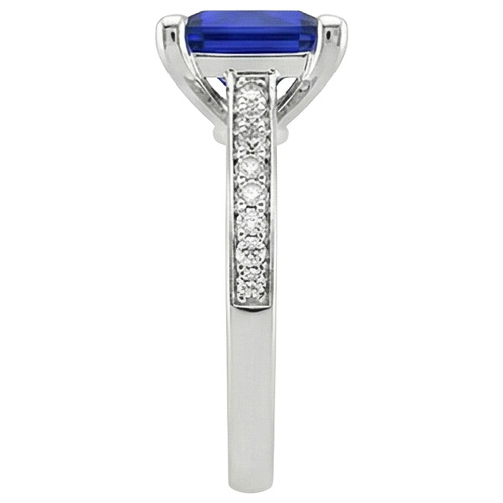 naturel diamant 4carats bague vue de profil