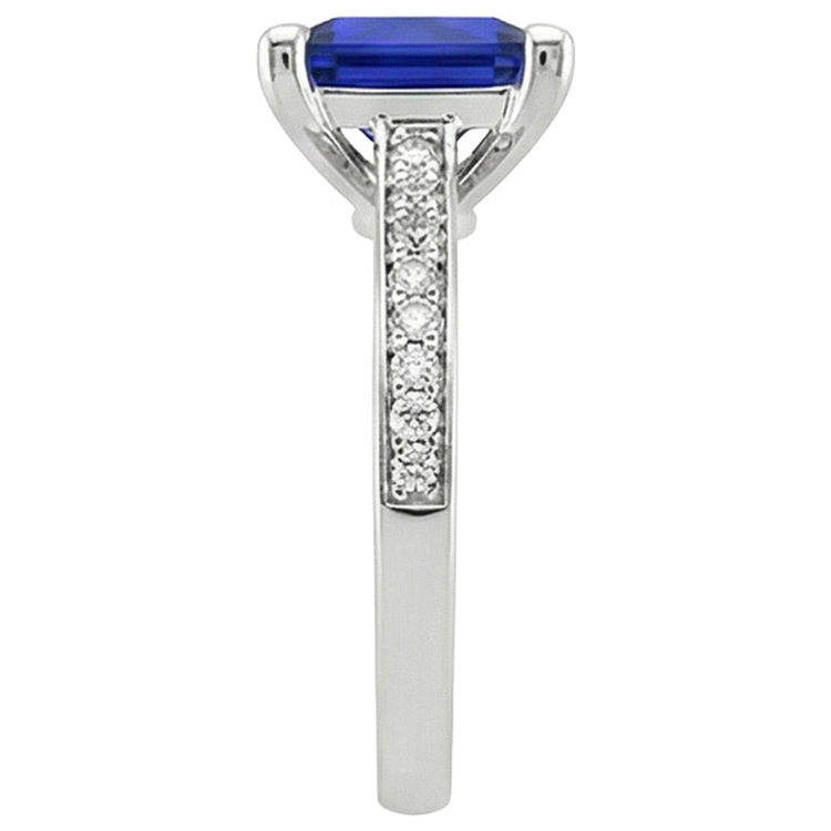 naturel diamant 4carats bague vue de profil