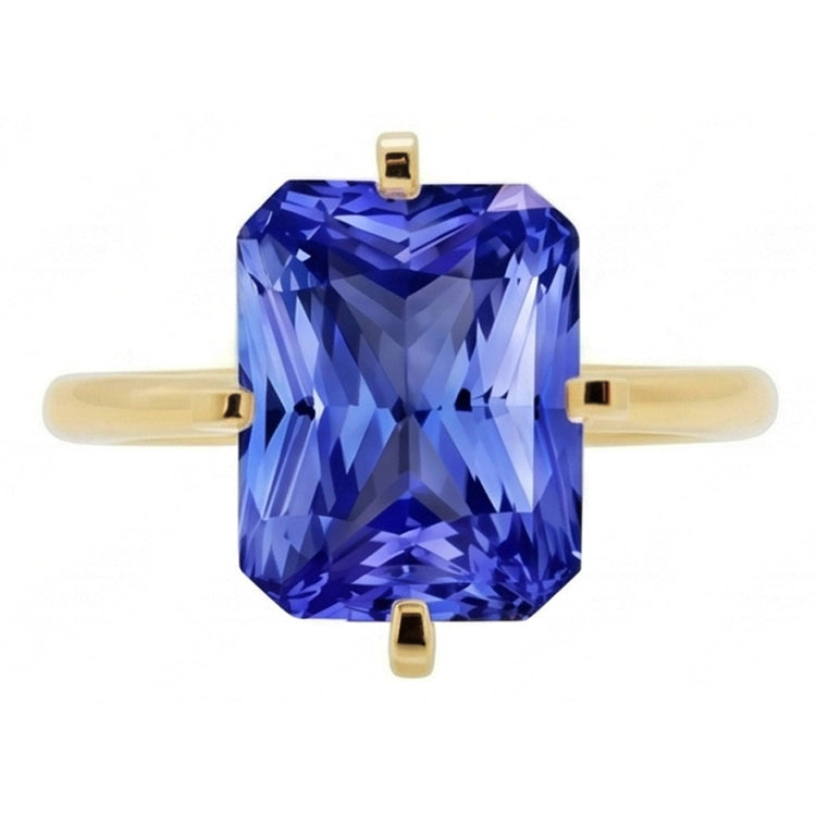Bague de Fiançailles Or Jaune Saphir 3 Carats
