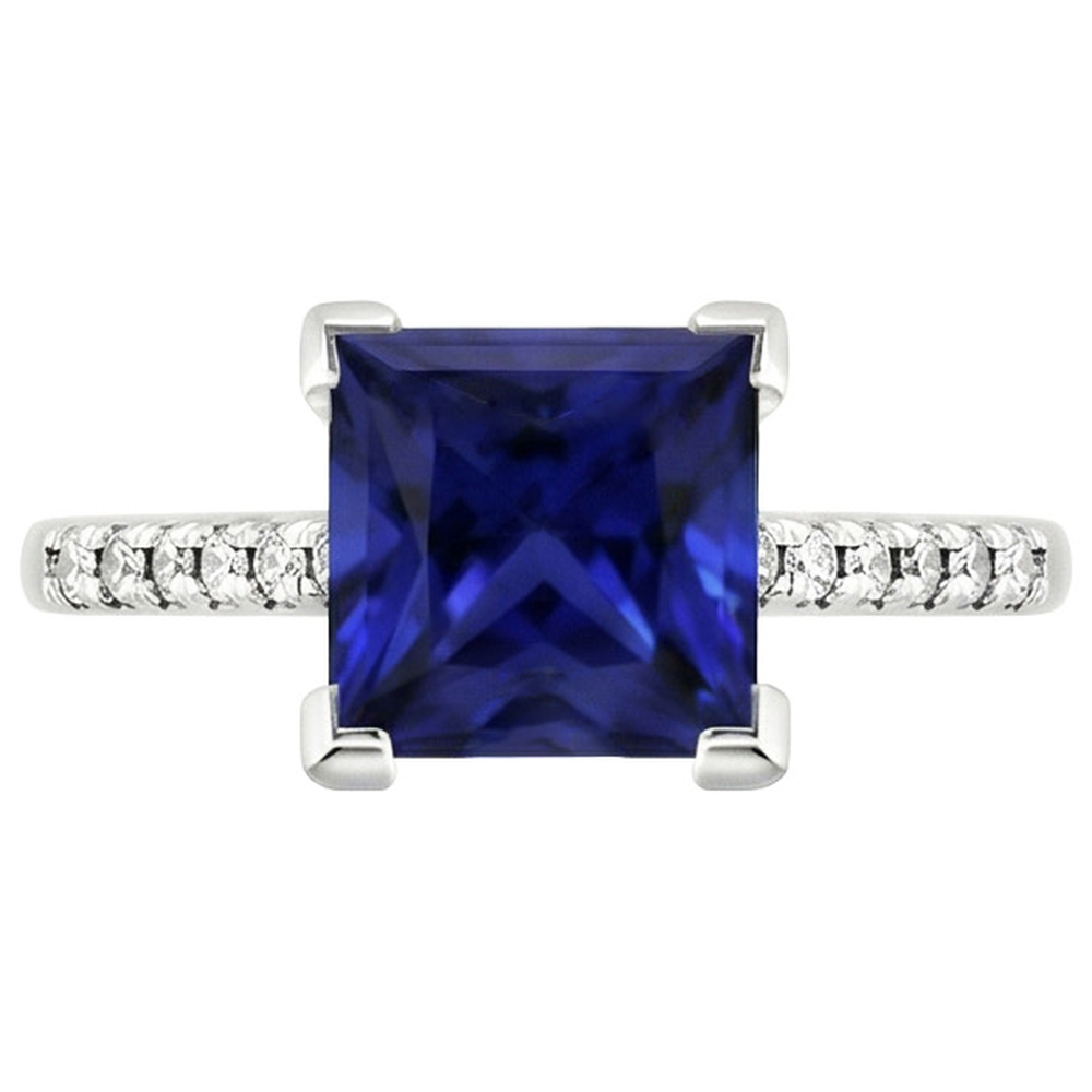 naturel diamant 5.25carats bague vue de profil