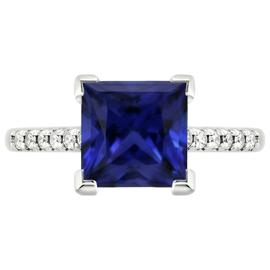 naturel diamant 5.25carats bague vue de profil