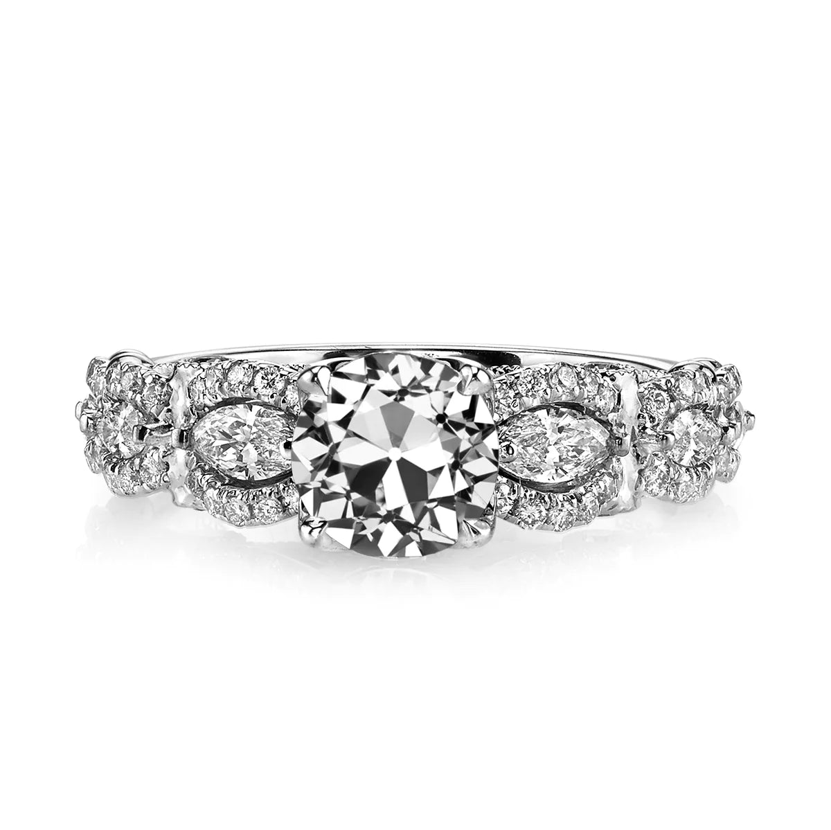 Bague de Fiançailles Ronde Vieux Réel Diamant Européen Bijoux Dames 6 Carats