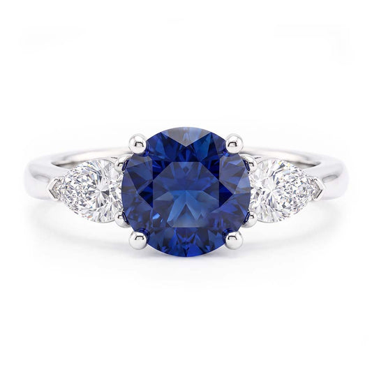 Bague de Fiançailles Saphir 3 Pierres