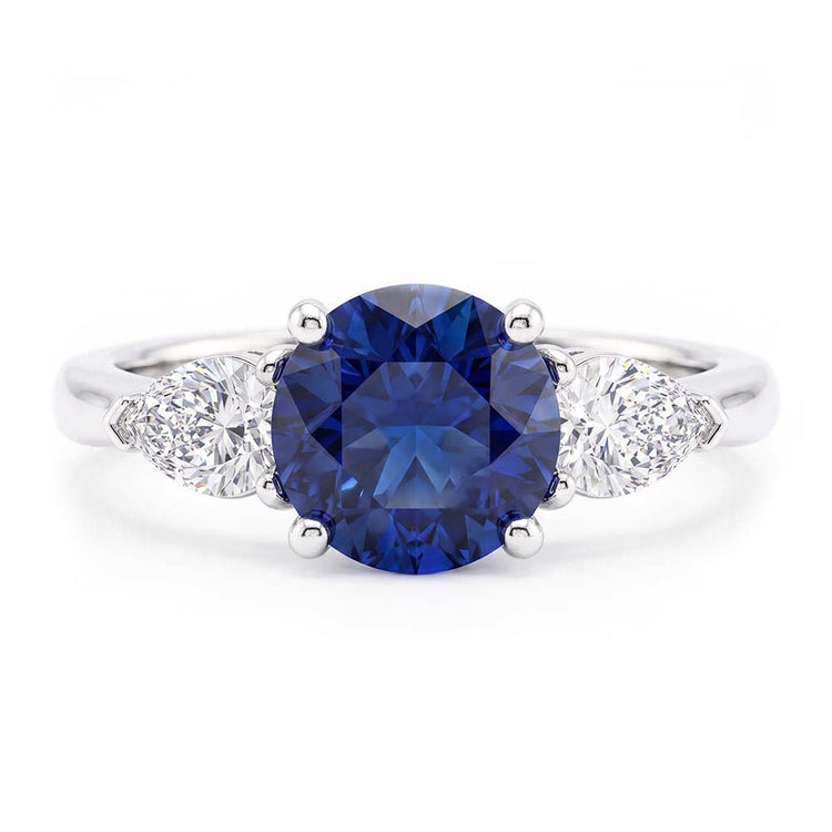Bague de Fiançailles Saphir 3 Pierres