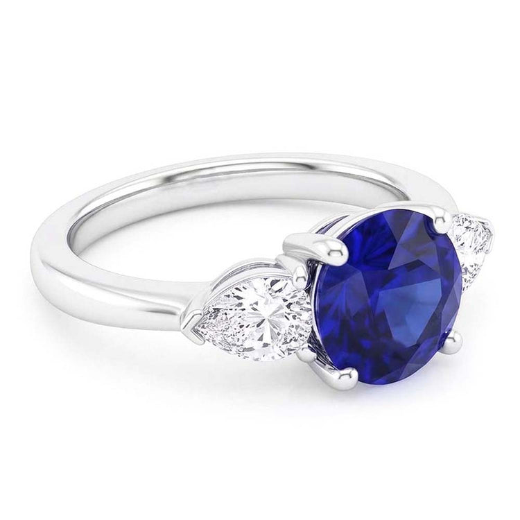 Bague de Fiançailles Saphir 3 Pierres
