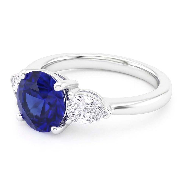 Bague de Fiançailles Saphir 3 Pierres