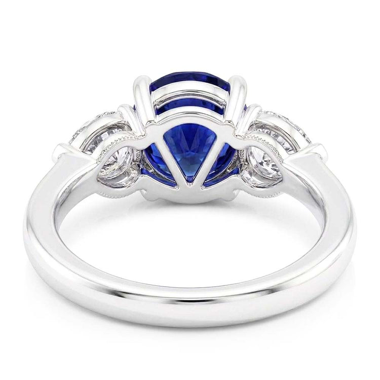 Bague de Fiançailles Saphir 3 Pierres