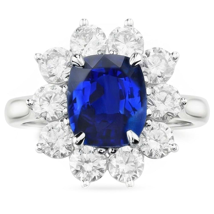 Bague de Fiançailles Saphir Abordable