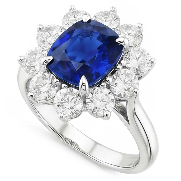 Bague de Fiançailles Saphir Abordable