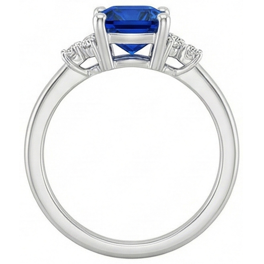 naturel round diamant 2.50carats bague sur blanc