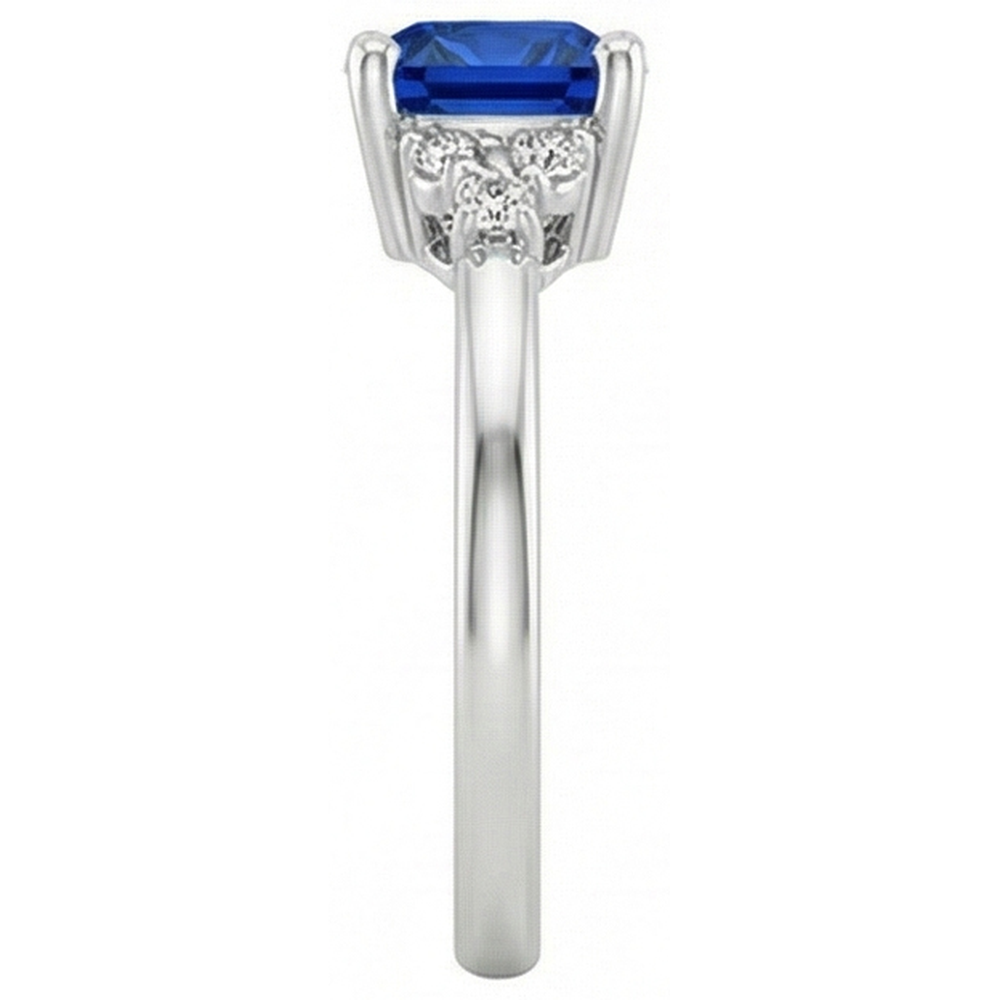 naturel round diamant 2.50carats bague vue de profil
