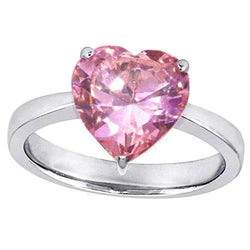 Bague de Fiançailles Saphir Coeur Solitaire Rose