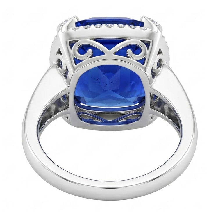 Bague de Fiançailles Saphir Coussin 7 Carat