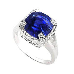 Bague de Fiançailles Saphir Coussin 7 Carat