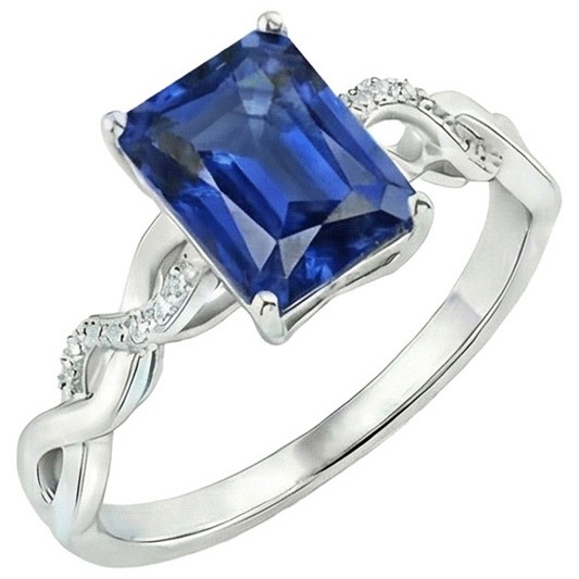 Bague de Fiançailles Saphir Fantaisie 7 Carats