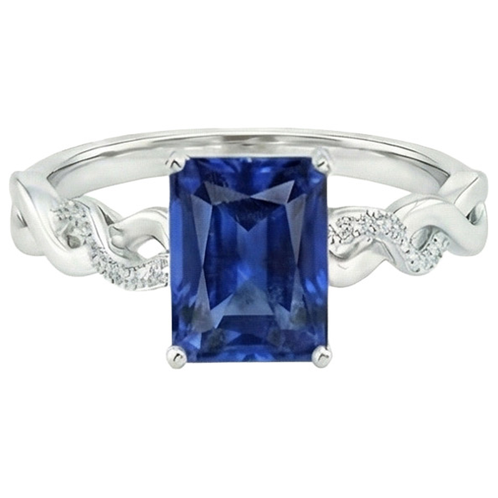Bague de Fiançailles Saphir Fantaisie 7 Carats