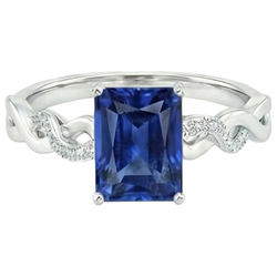 Bague de Fiançailles Saphir Fantaisie 7 Carats