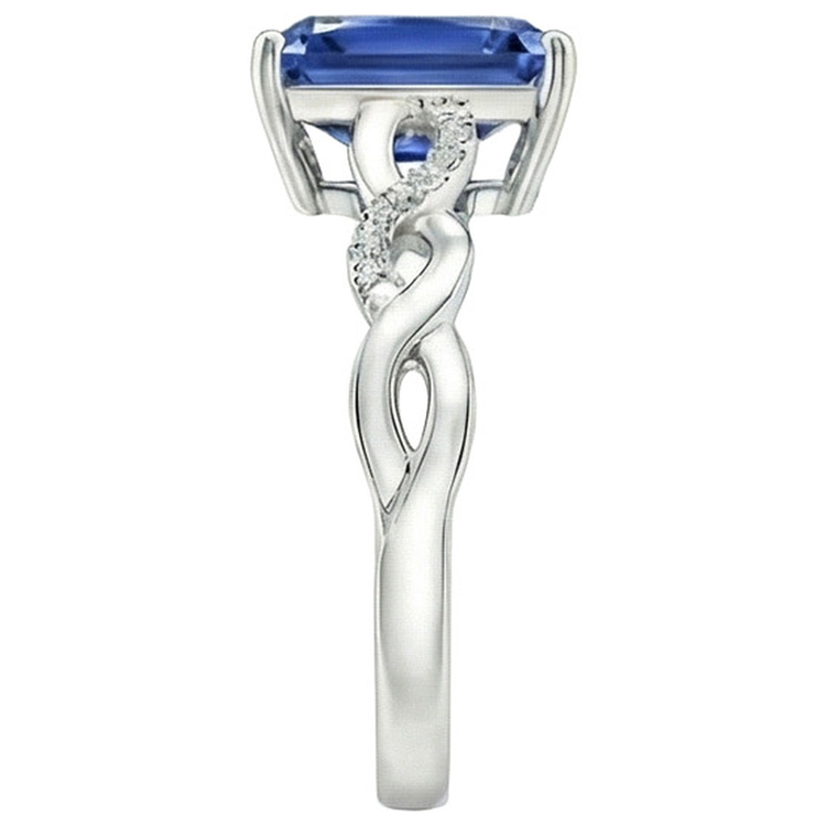 Bague de Fiançailles Saphir Fantaisie 7 Carats