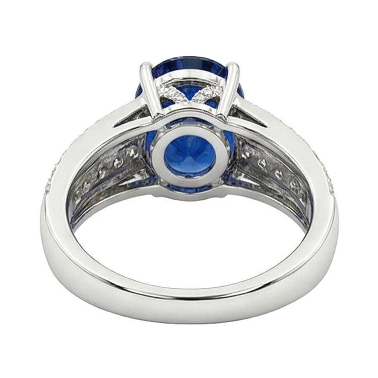 Bague de Fiançailles Saphir Naturel 12 Carats
