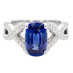 Baguede Fiancailles Saphir Or 14K 8 Carats
