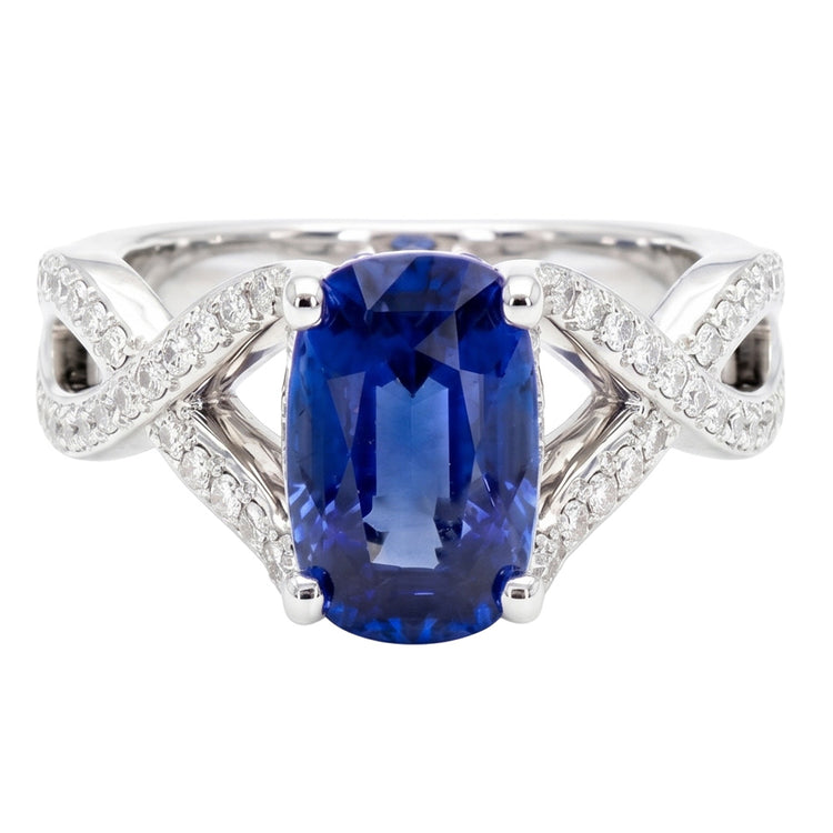 Baguede Fiancailles Saphir Or 14K 8 Carats