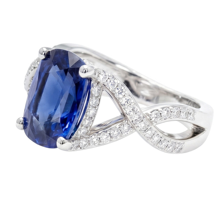 Baguede Fiancailles Saphir Or 14K 8 Carats