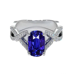 Bague de Fiançailles Saphir Or 14K 8 Carats