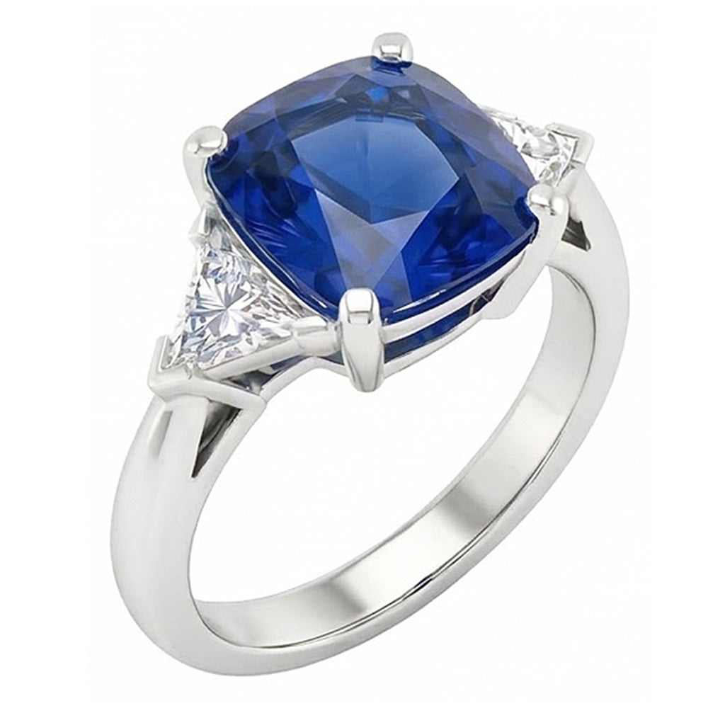 naturel cushion diamant 9carats bague vue de face