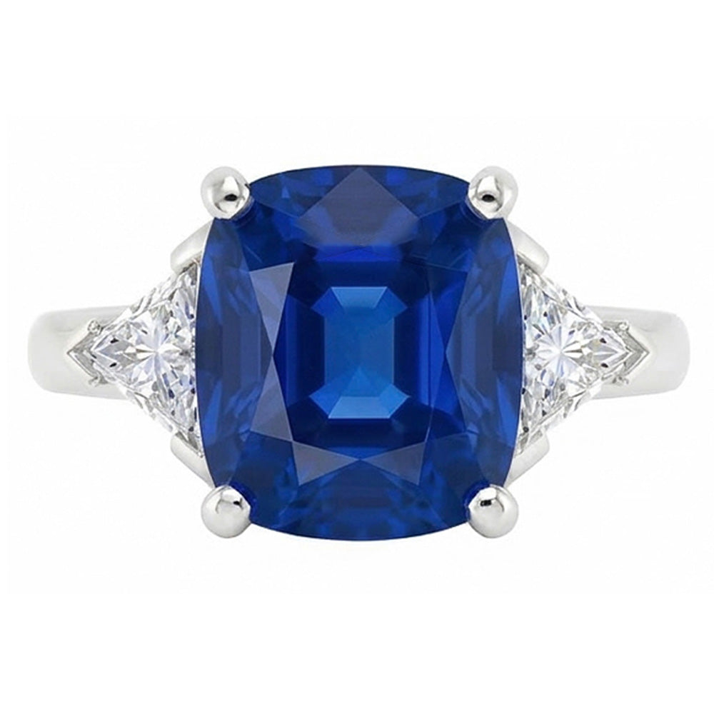 naturel cushion diamant 9carats bague angle de côté
