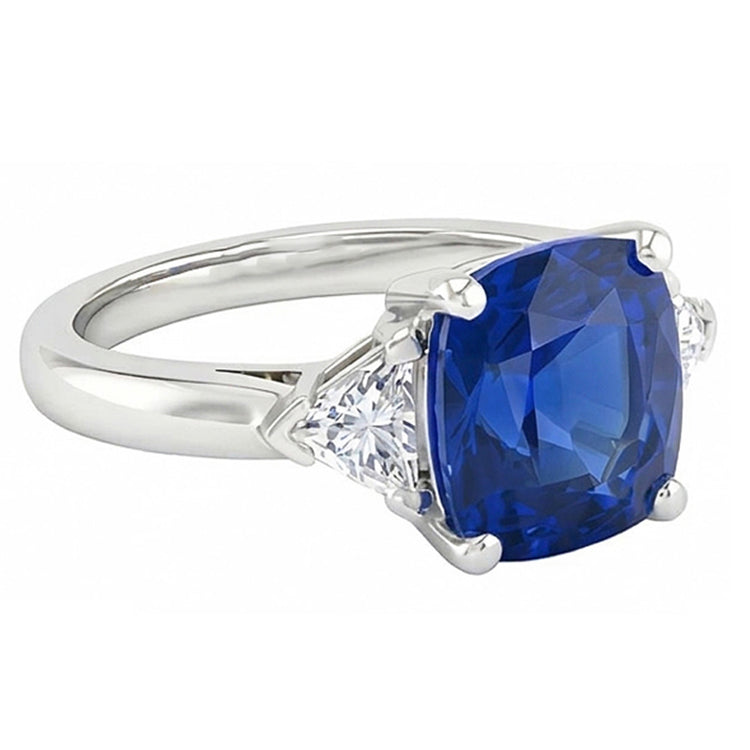 naturel cushion diamant 9carats bague détail rapproché