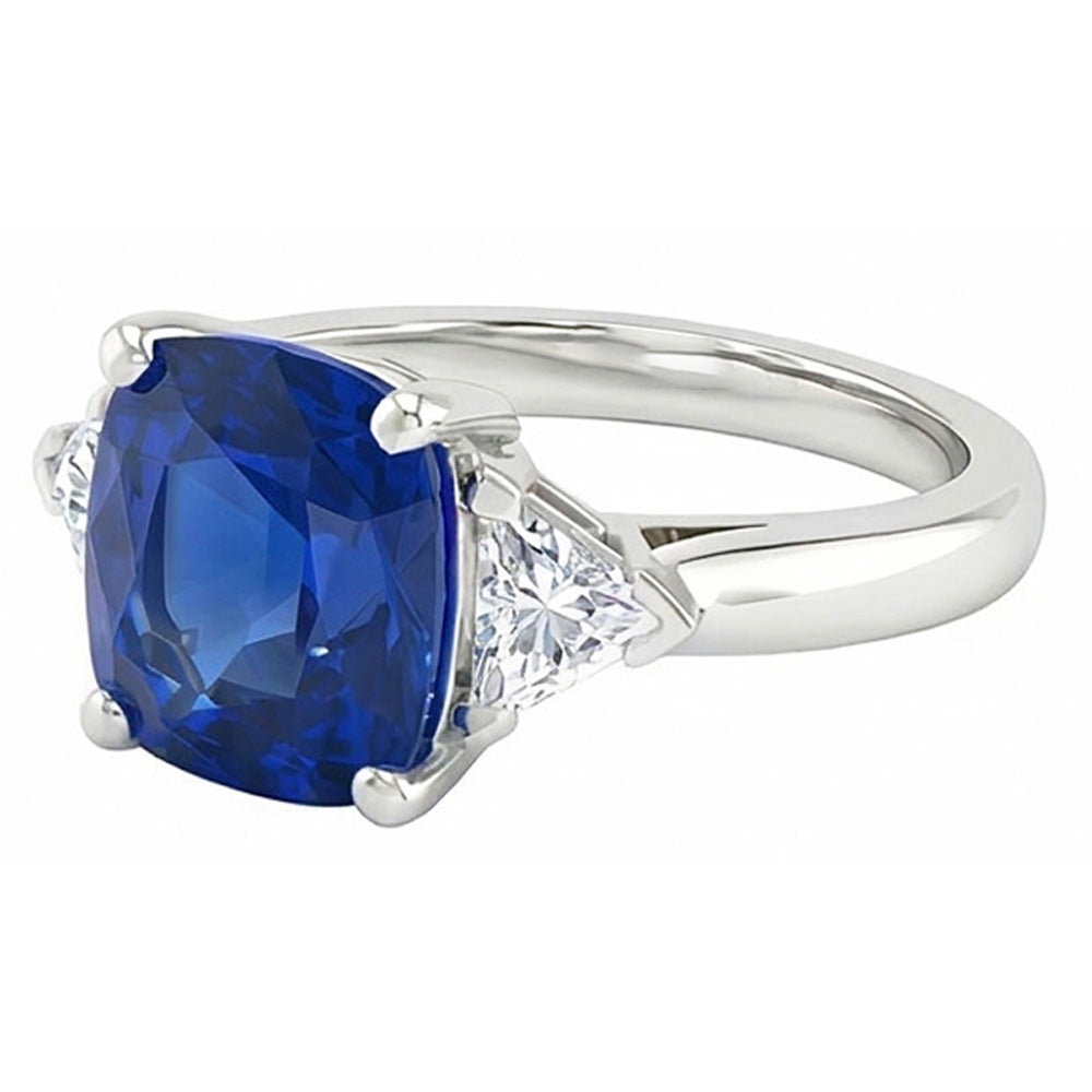 naturel cushion diamant 9carats bague vue de dessus