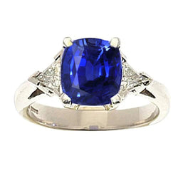 Bague de Fiançailles Saphir Or 14K 9 Carats