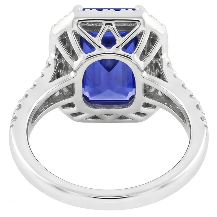Bague de Fiançailles Saphir Or Blanc Femme