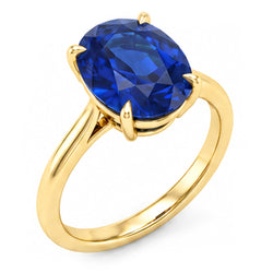 Bague de Fiançailles Saphir Or Jaune 4 Carats